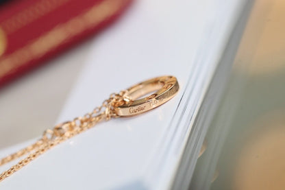 [Eterna Jewels]LIEBESKETTE VERSTELLBAR ROSÉGOLD 2 DIAMANTEN
