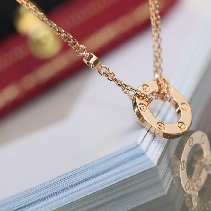 [Eterna Jewels]LIEBESKETTE VERSTELLBAR ROSÉGOLD 2 DIAMANTEN
