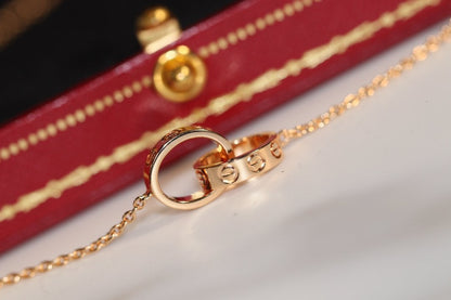 [Eterna Jewels]LOVE-HALSKETTE ROSÉGOLD UND SILBER