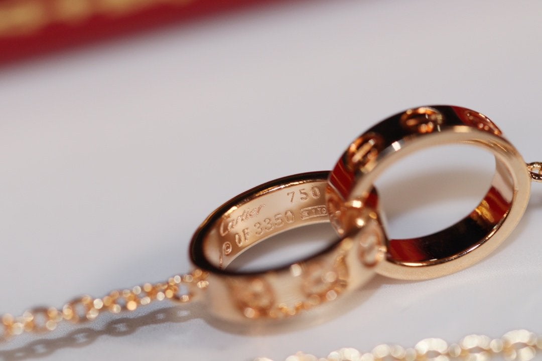 [Eterna Jewels]LOVE-HALSKETTE ROSÉGOLD UND SILBER