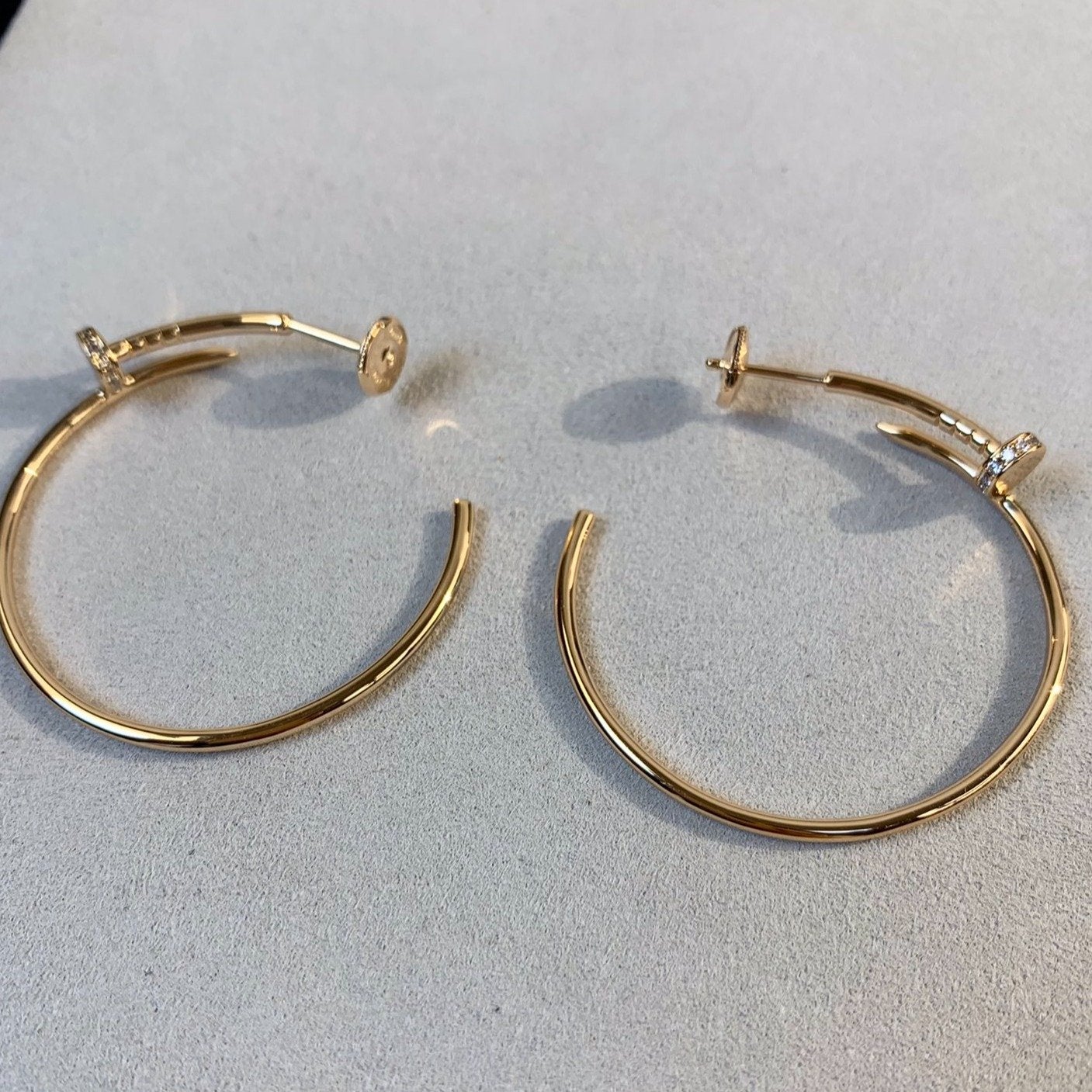 [Eterna Jewels]JUSTE OHRRINGE GOLD DIAMANTEN 1.8MM