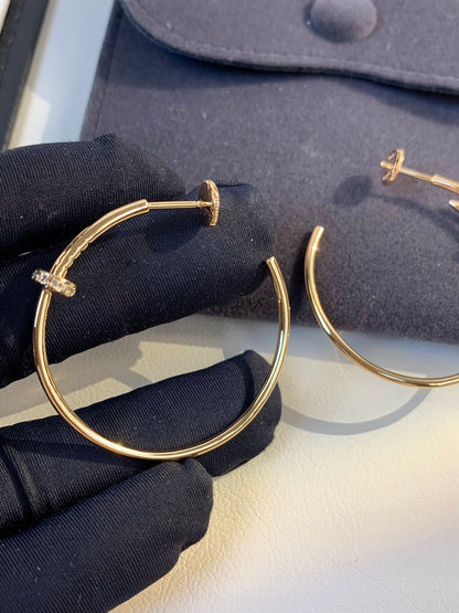 [Eterna Jewels]JUSTE OHRRINGE GOLD DIAMANTEN 1.8MM