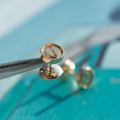 [Eterna Jewels]LOVE EARRINGS PINK GOLD 10MM