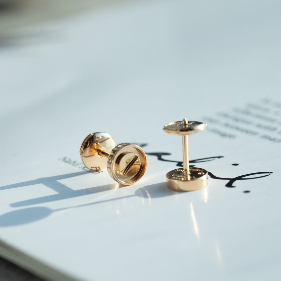 [Eterna Jewels]LOVE EARRINGS PINK GOLD 10MM