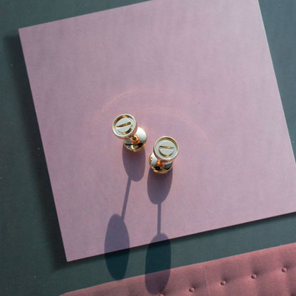 [Eterna Jewels]LOVE EARRINGS PINK GOLD 10MM