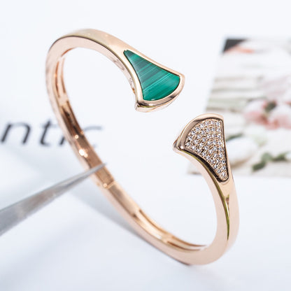 [Eterna Jewels]DREAM BRACELET OFFENER MALACHIT ROSÉGOLD