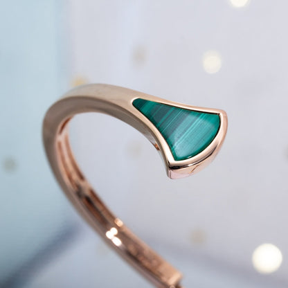 [Eterna Jewels]DREAM BRACELET OFFENER MALACHIT ROSÉGOLD