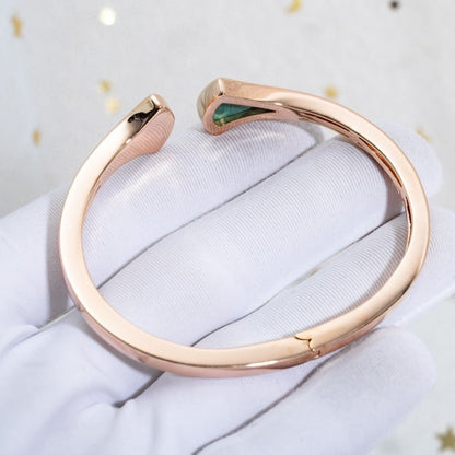 [Eterna Jewels]DREAM BRACELET OFFENER MALACHIT ROSÉGOLD