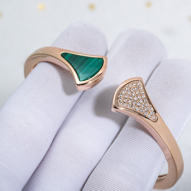 [Eterna Jewels]DREAM BRACELET OFFENER MALACHIT ROSÉGOLD