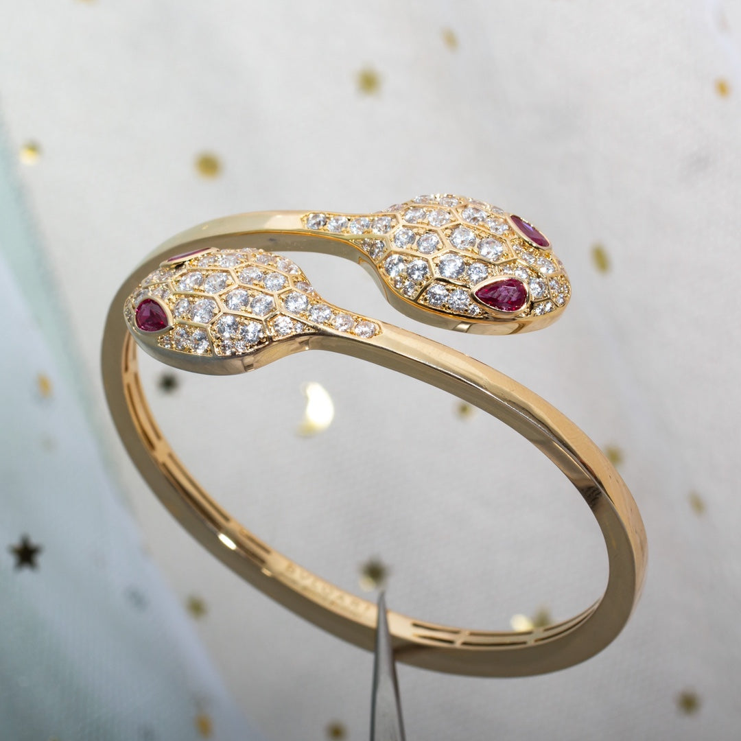 [Eterna Jewels]SERPENTI ARMREIF ROSÉGOLD DIAMANT DOPPELSCHLANGE