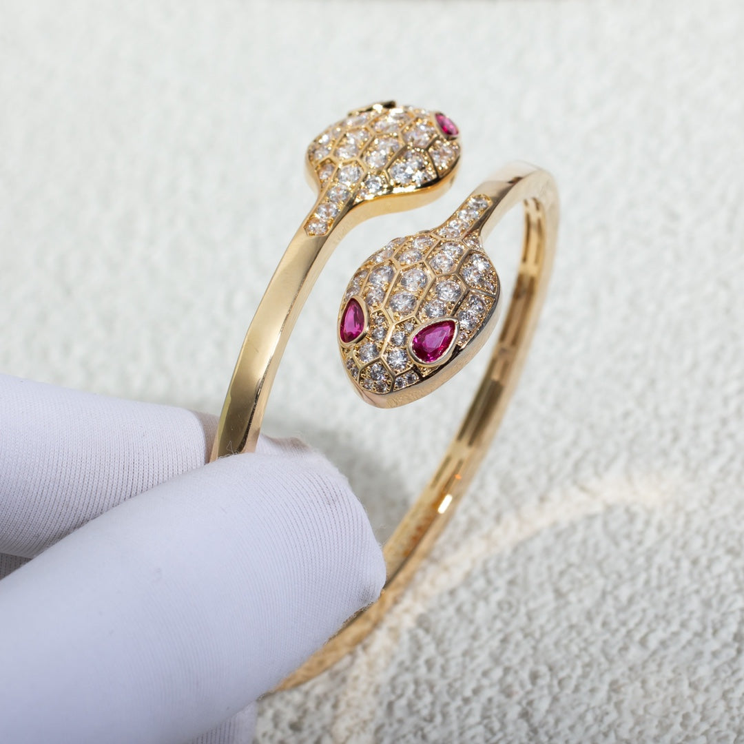 [Eterna Jewels]SERPENTI ARMREIF ROSÉGOLD DIAMANT DOPPELSCHLANGE