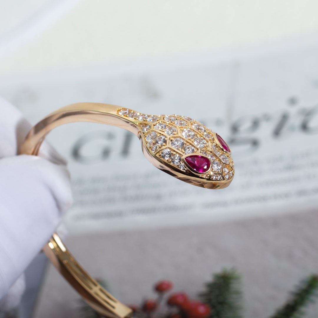 [Eterna Jewels]SERPENTI ARMREIF ROSÉGOLD DIAMANT DOPPELSCHLANGE
