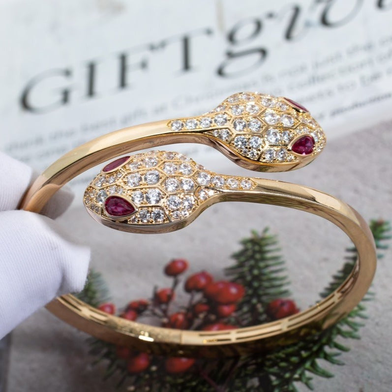[Eterna Jewels]SERPENTI ARMREIF ROSÉGOLD DIAMANT DOPPELSCHLANGE