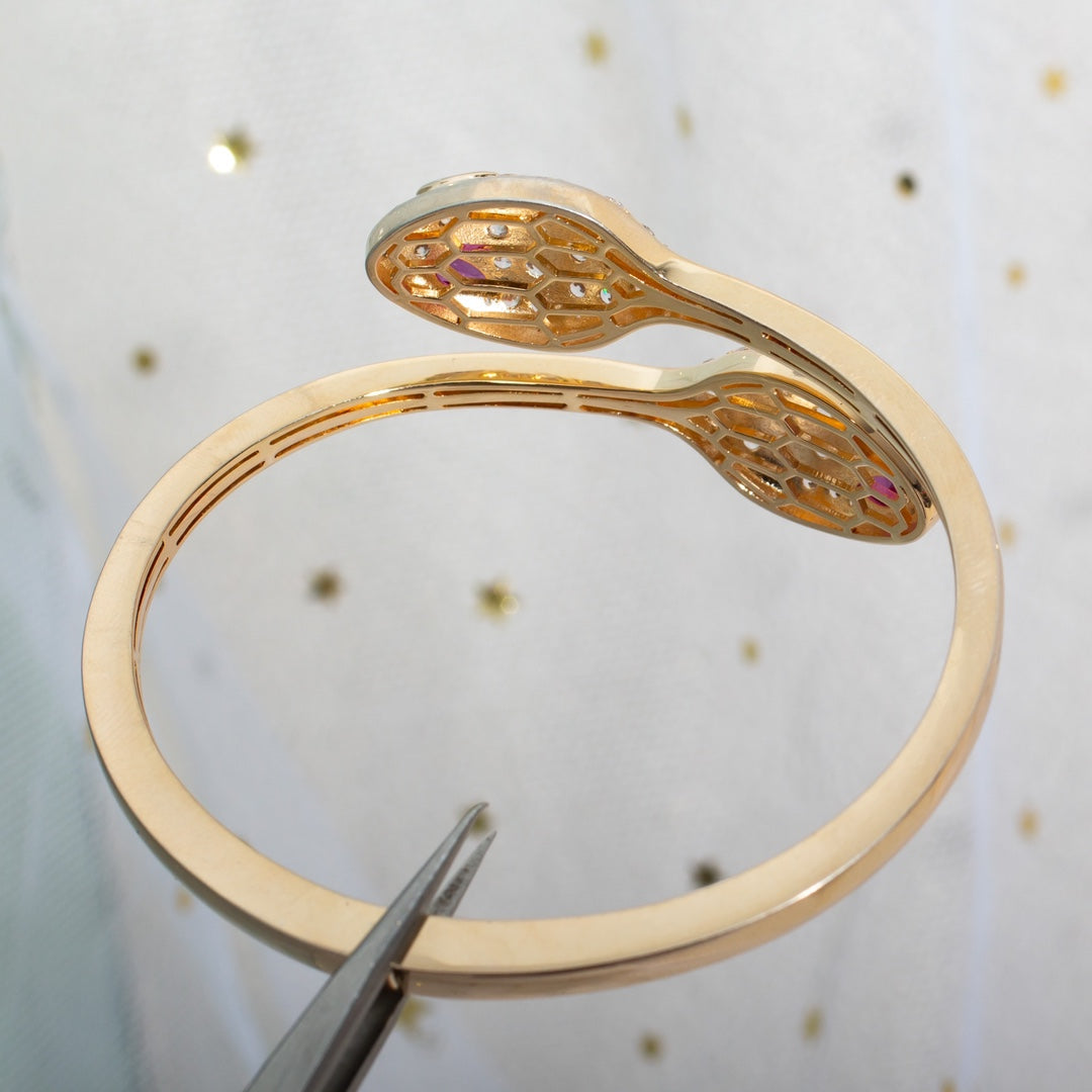 [Eterna Jewels]SERPENTI ARMREIF ROSÉGOLD DIAMANT DOPPELSCHLANGE