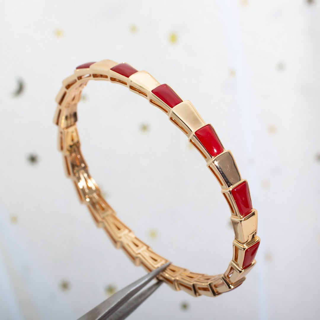 [Eterna Jewels]SCHLANGENARMBAND ROSÉGOLD RUBELLIT