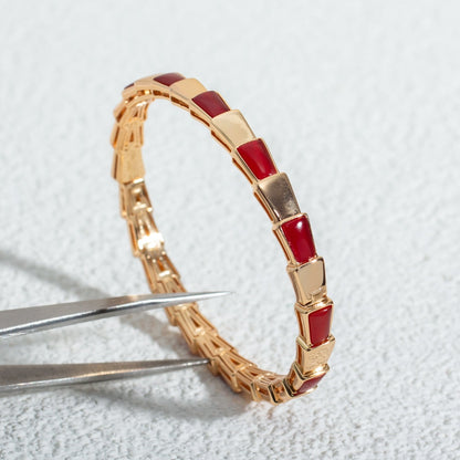 [Eterna Jewels]SCHLANGENARMBAND ROSÉGOLD RUBELLIT