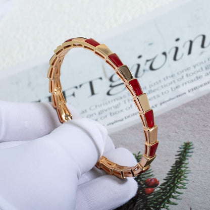 [Eterna Jewels]SCHLANGENARMBAND ROSÉGOLD RUBELLIT