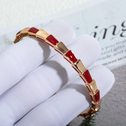 [Eterna Jewels]SCHLANGENARMBAND ROSÉGOLD RUBELLIT