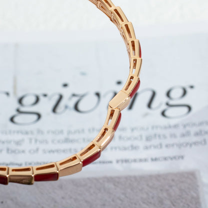 [Eterna Jewels]SCHLANGENARMBAND ROSÉGOLD RUBELLIT