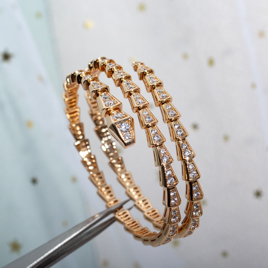 [Eterna Jewels]SERPENTI ARMREIF ROSÉGOLD DIAMANT DOPPELREIHIG