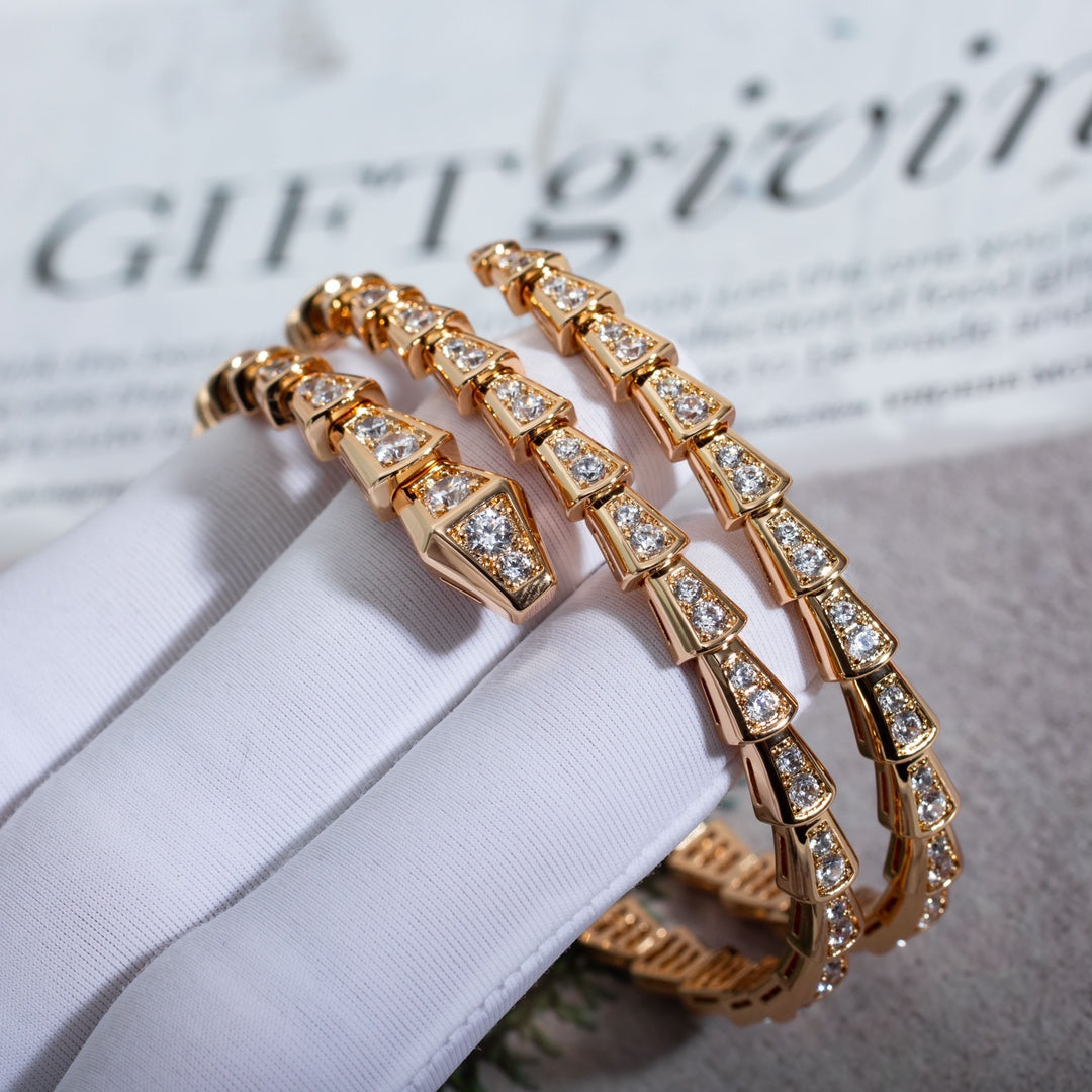[Eterna Jewels]SERPENTI ARMREIF ROSÉGOLD DIAMANT DOPPELREIHIG