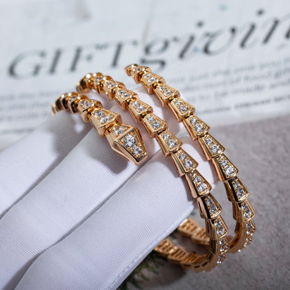 [Eterna Jewels]SERPENTI ARMREIF ROSÉGOLD DIAMANT DOPPELREIHIG