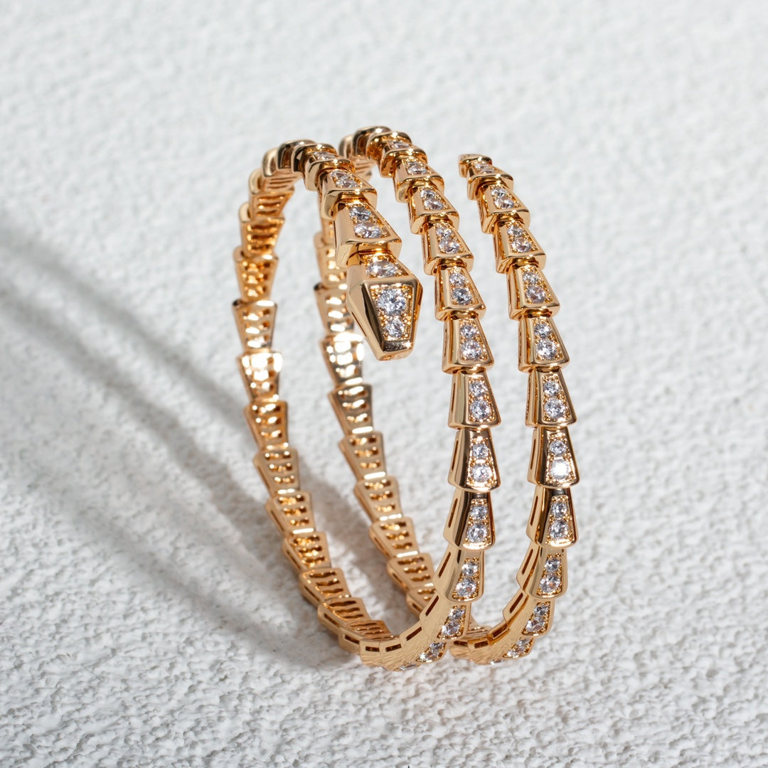 [Eterna Jewels]SERPENTI ARMREIF ROSÉGOLD DIAMANT DOPPELREIHIG
