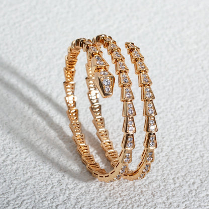 [Eterna Jewels]SERPENTI ARMREIF ROSÉGOLD DIAMANT DOPPELREIHIG