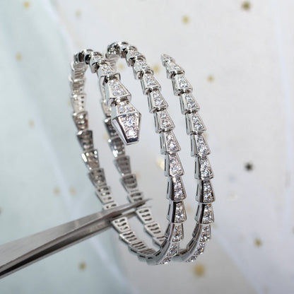 [Eterna Jewels]SCHLANGENARMBAND SILBER DIAMANT DOPPELREIHIG