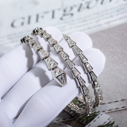 [Eterna Jewels]SCHLANGENARMBAND SILBER DIAMANT DOPPELREIHIG