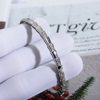 [Eterna Jewels]SCHLANGENARMBAND SILBER DIAMANT