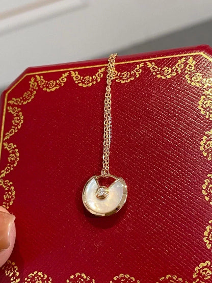 [Eterna Jewels]アミュレット ローズゴールド マザーオブパール ネックレス