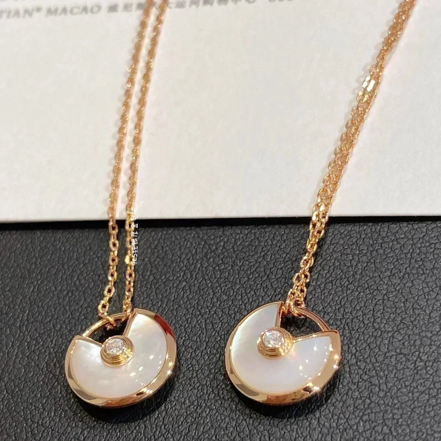 [Eterna Jewels]アミュレット ローズゴールド マザーオブパール ネックレス