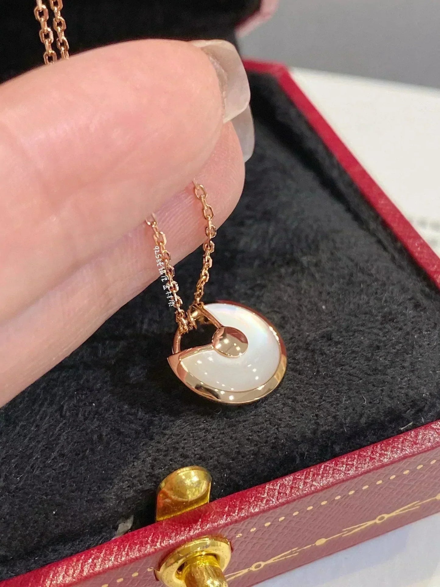 [Eterna Jewels]アミュレット ローズゴールド マザーオブパール ネックレス