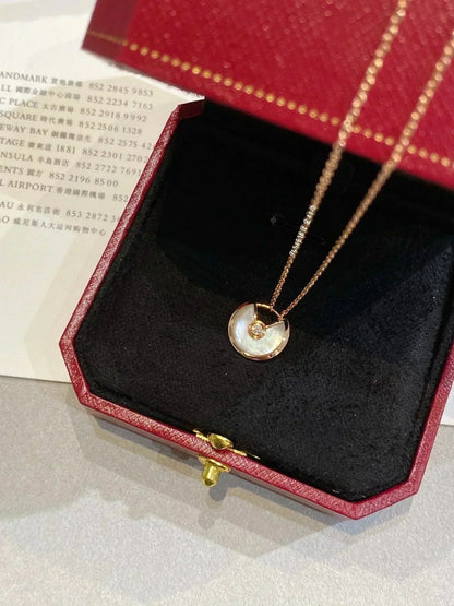[Eterna Jewels]AMULETTE ROSE GOLD MOP NECKLACE