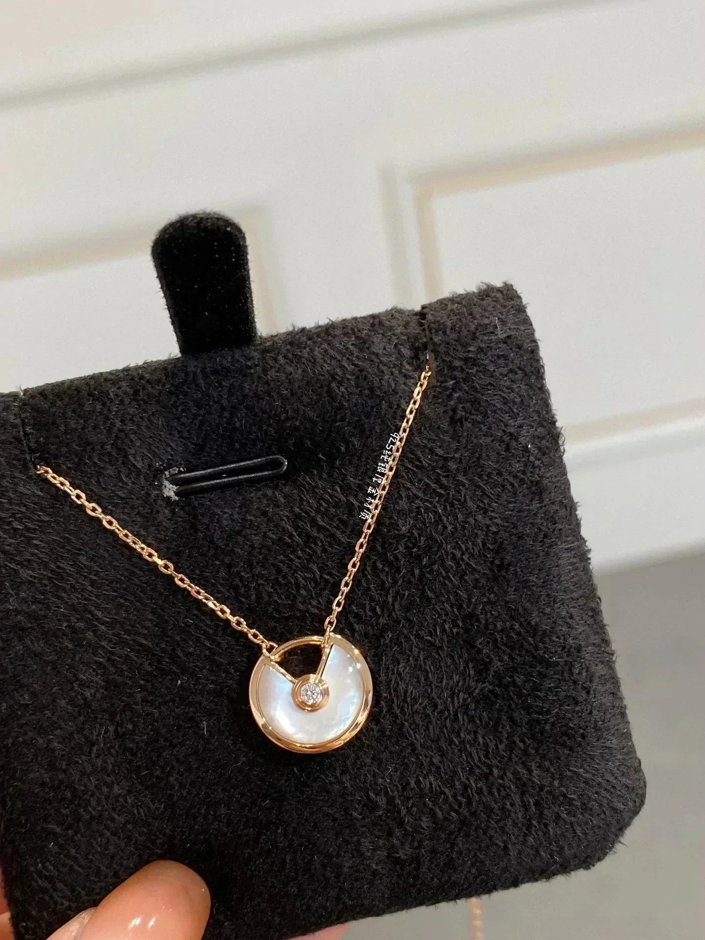[Eterna Jewels]AMULETTE ROSE GOLD MOP NECKLACE