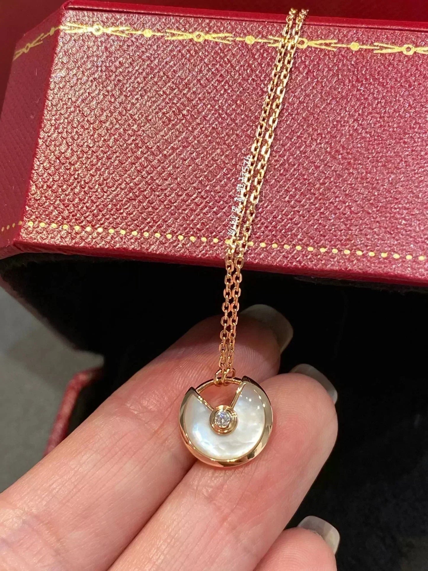 [Eterna Jewels]AMULETTE ROSE GOLD MOP NECKLACE