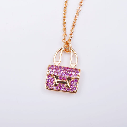 [Eterna Jewels]CONSTANCE ANHÄNGER LILA DIAMANTENKETTE