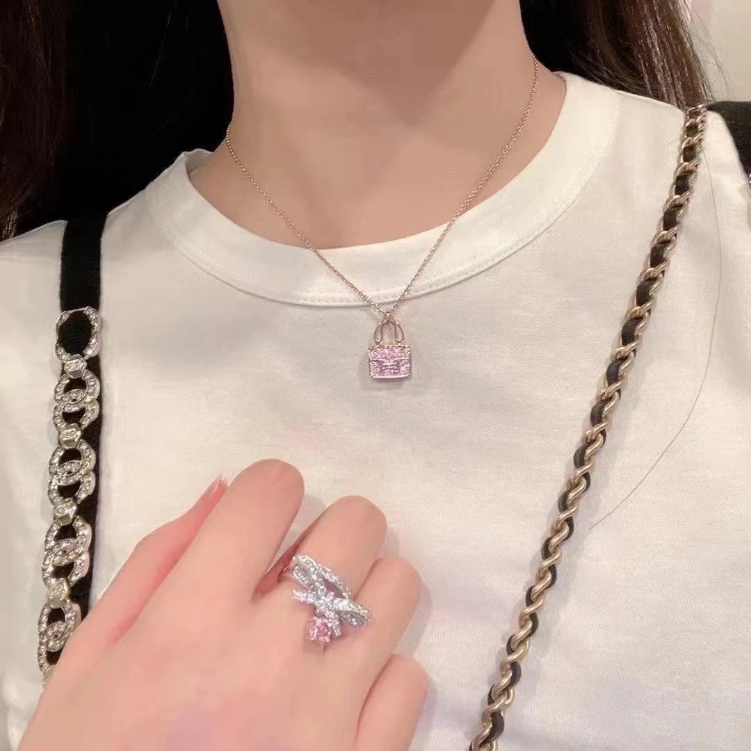 [Eterna Jewels]CONSTANCE ANHÄNGER LILA DIAMANTENKETTE