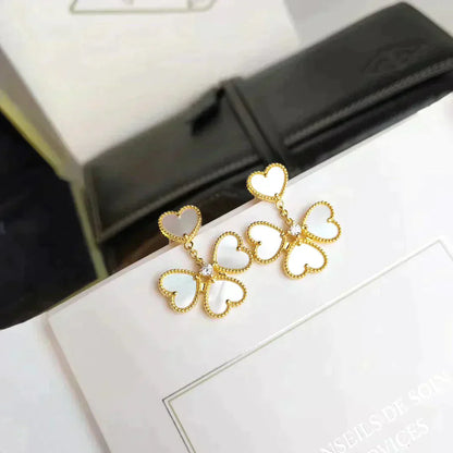 [Eterna Jewels]KLEE SÜSS WEISSE PERLMUTT-OHRRINGE
