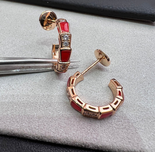 [Eterna Jewels]SERPENTI KARNEOL-OHRRINGE AUS ROSÉGOLD