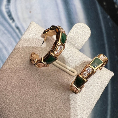 [Eterna Jewels]SERPENTI MALACHIT ROSÉGOLD OHRRINGE