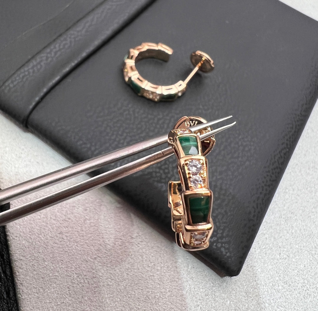 [Eterna Jewels]SERPENTI MALACHIT ROSÉGOLD OHRRINGE