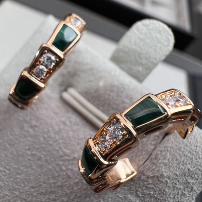 [Eterna Jewels]SERPENTI MALACHIT ROSÉGOLD OHRRINGE