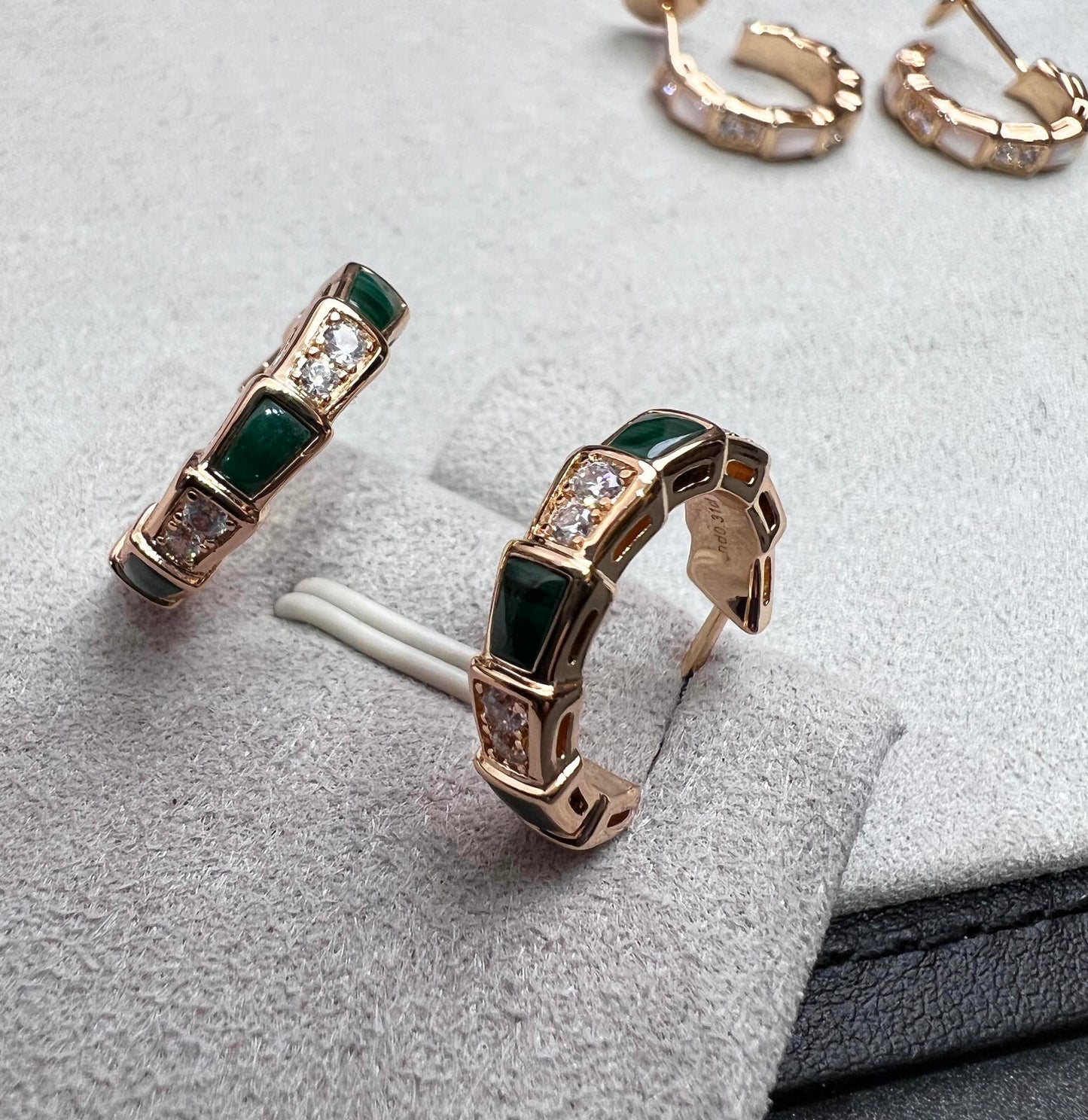 [Eterna Jewels]SERPENTI MALACHIT ROSÉGOLD OHRRINGE