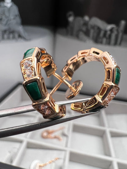 [Eterna Jewels]SERPENTI MALACHIT ROSÉGOLD OHRRINGE