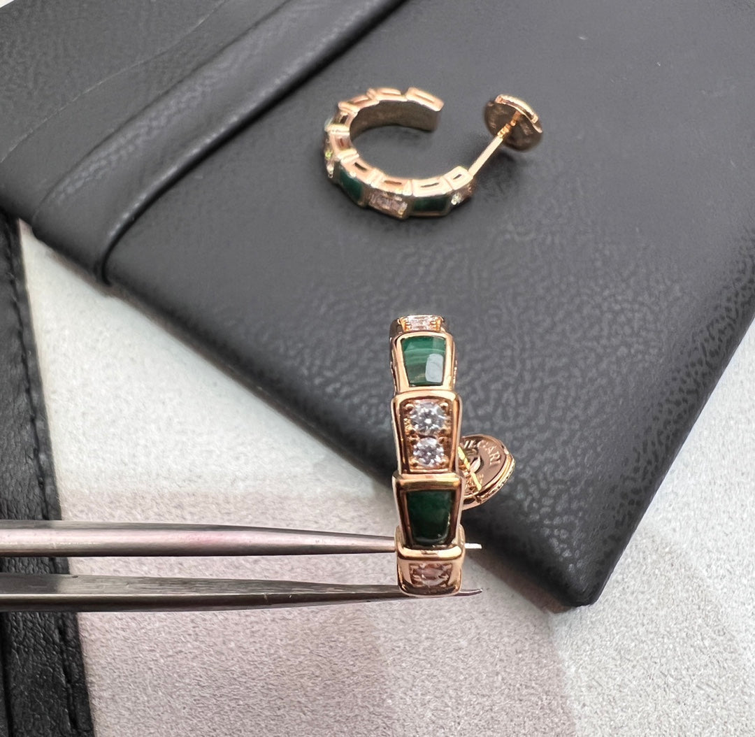 [Eterna Jewels]SERPENTI MALACHIT ROSÉGOLD OHRRINGE