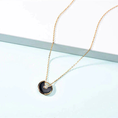 [Eterna Jewels]AMULETTE GOLD CARNELIAN ONYX NECKLACE