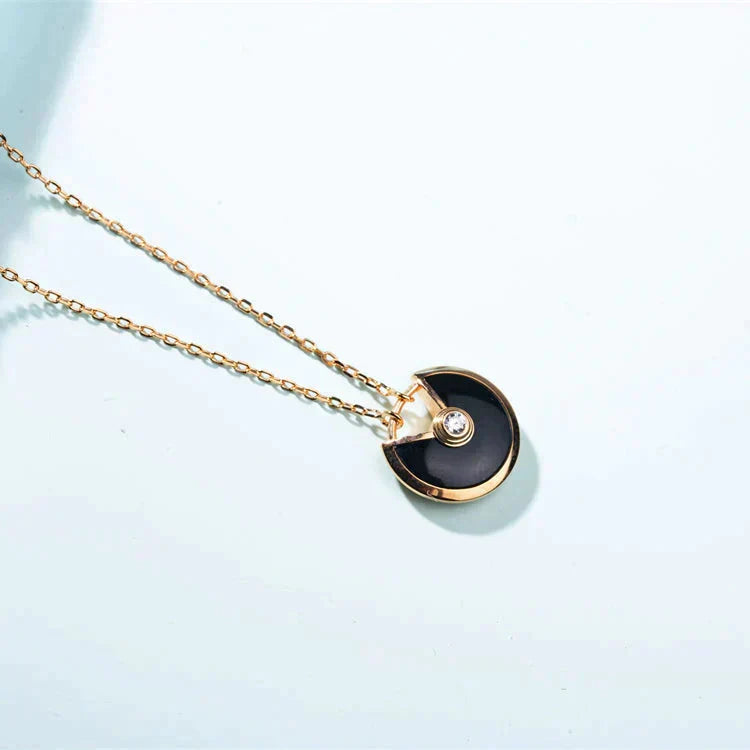 [Eterna Jewels]AMULETTE GOLD CARNELIAN ONYX NECKLACE