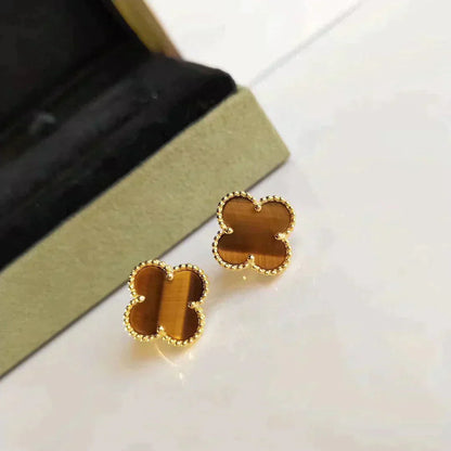 [Eterna Jewels]KLEE MITTELGROSS 1 MOTIVE TIGERAUGE OHRRINGE